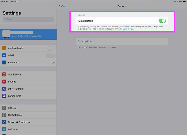 back up your ipad