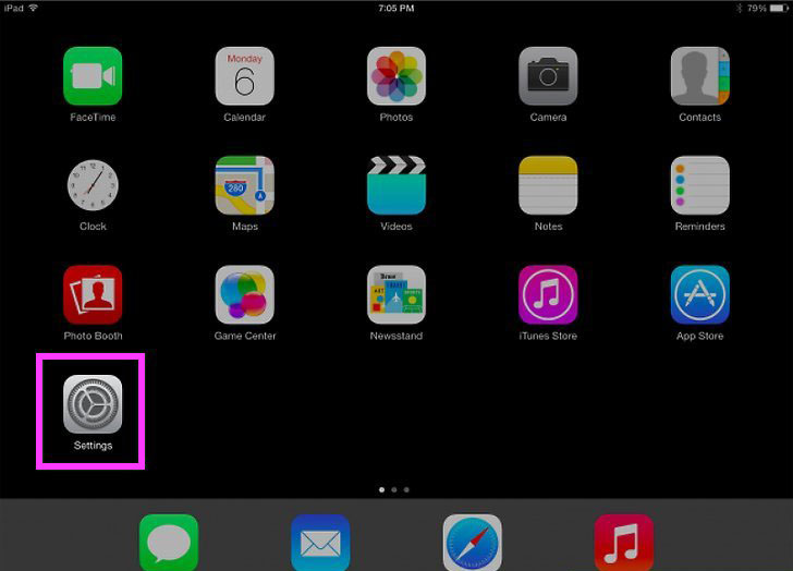 open settings app