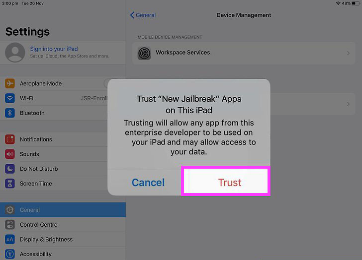 tap on trust
