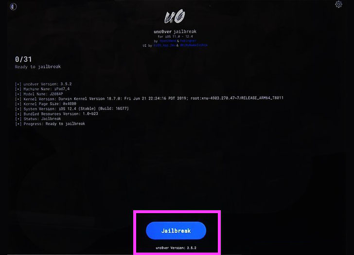 jailbreak ipad with uncover